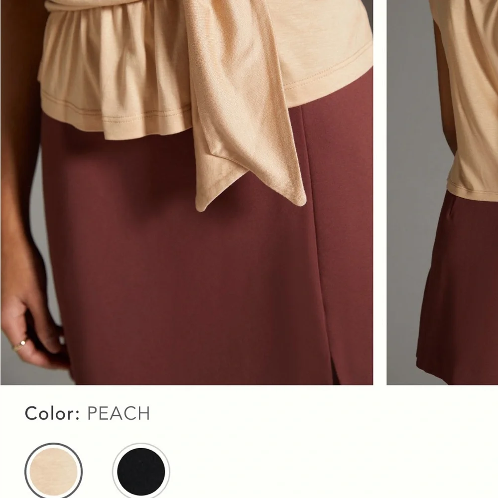 Anthropologie Draped Wrap Tan - Picture 3 of 5